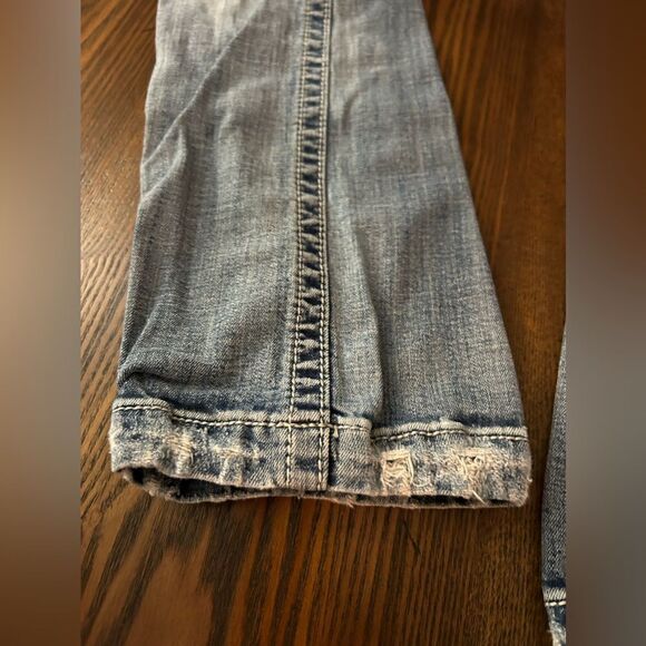 Miss Me distressed Denim Jeans women’s 26 bootcut light blue embellished bling - Picture 16 of 16